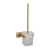 Import Wall mounted brass robe hook toilet brush paper holder chrome cheap glass bath accessories sets for bathroom from China