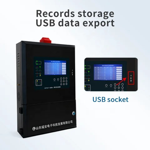 Buy Wall Mounted Gas Alarm Control Panel Gas Detector Controller With ...