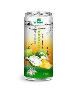 Wholesale Pure Coconut Water Drink with Lemon Juice in Canned 250ml
