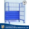 Warehouse folding metal storage roll cage