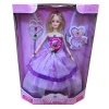 Wedding Bridesmaid Dresses 11 Inch Vinyl Soft Doll Princess Kid Toy With 3D Eyes Glowing Shiny Skirt Music Puppen Toys
