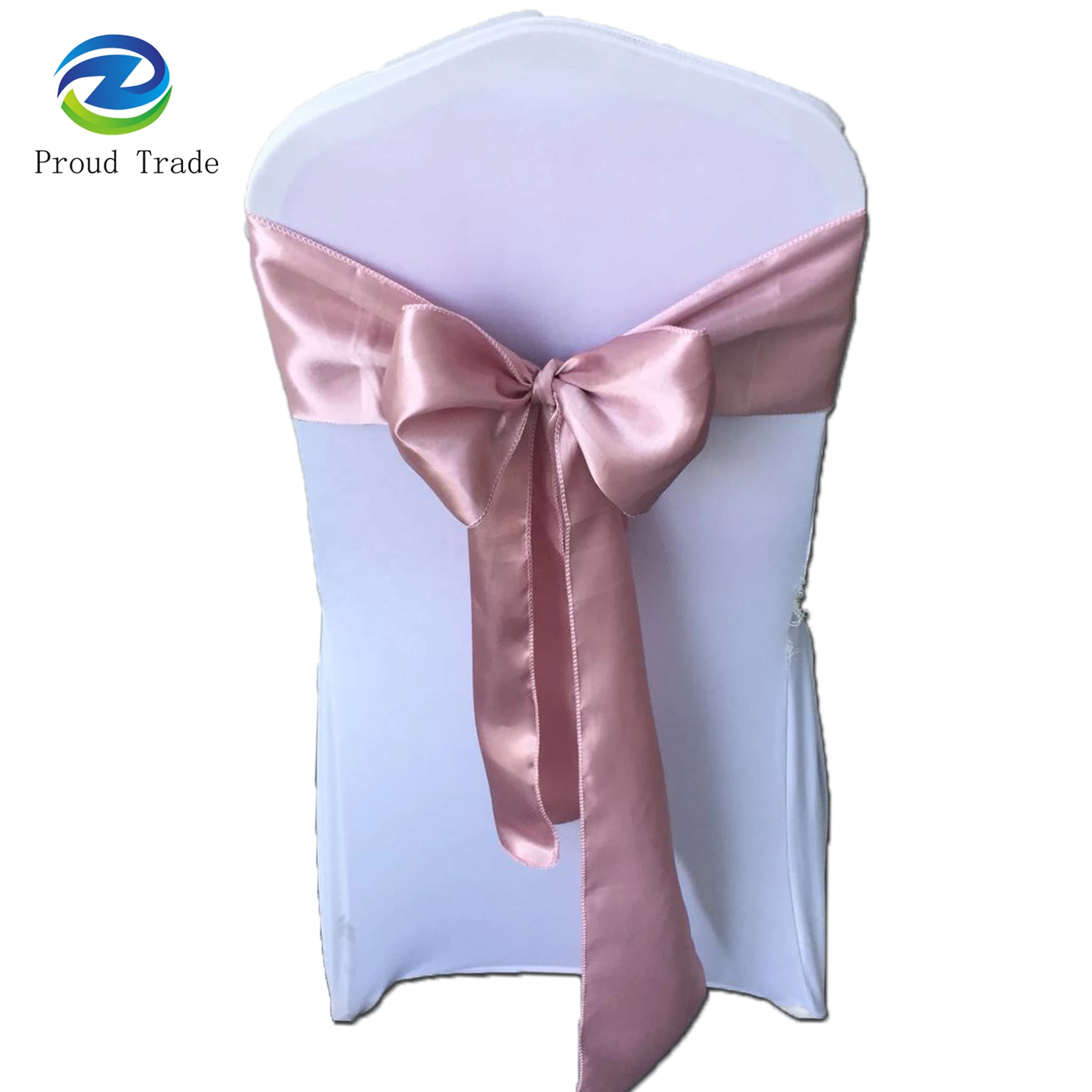 wedding decoration rose gold stain chair sashes chair band
