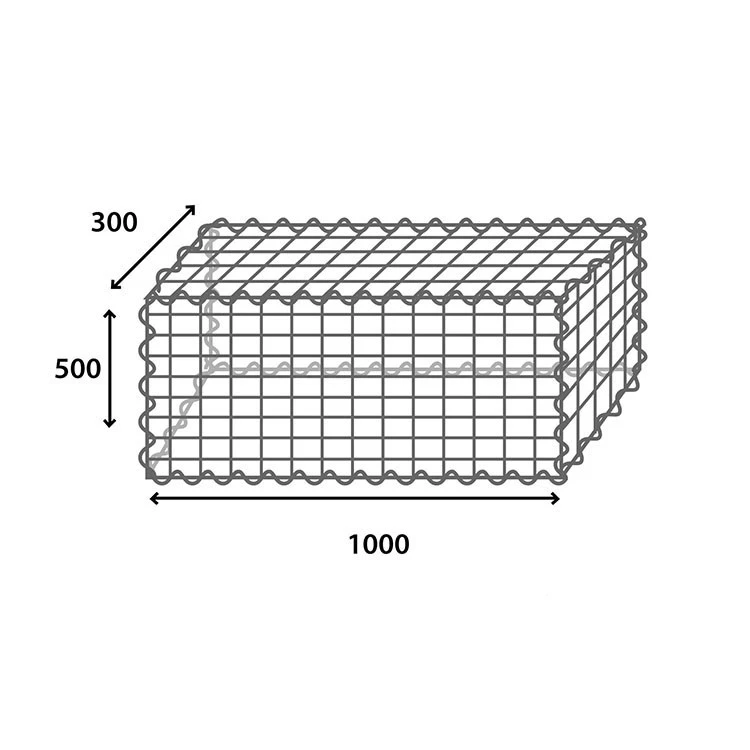 Welded Construction gabion fence cage 2x2 wire mesh gabions