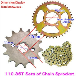 WH SDH JYM JS  HJ QS110-2/A/C  DY100 Cub type motorcycles  chain sprocket  48Q motorcycle spare parts 428 36T 428H 41T 14T