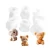 Import White cute animal 3d food grade molds silicone ball ice cream cube teddy bear ice mold from China