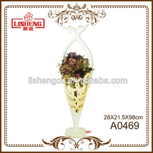 White decorative resin vase ornaments A0469