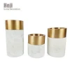 White Marble Inlay Wedding Centerpiece Decorative Crackle Plant Marble Vases