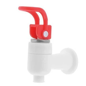 White Red Push Type Plastic Replacement Water Dispenser Tap Faucet