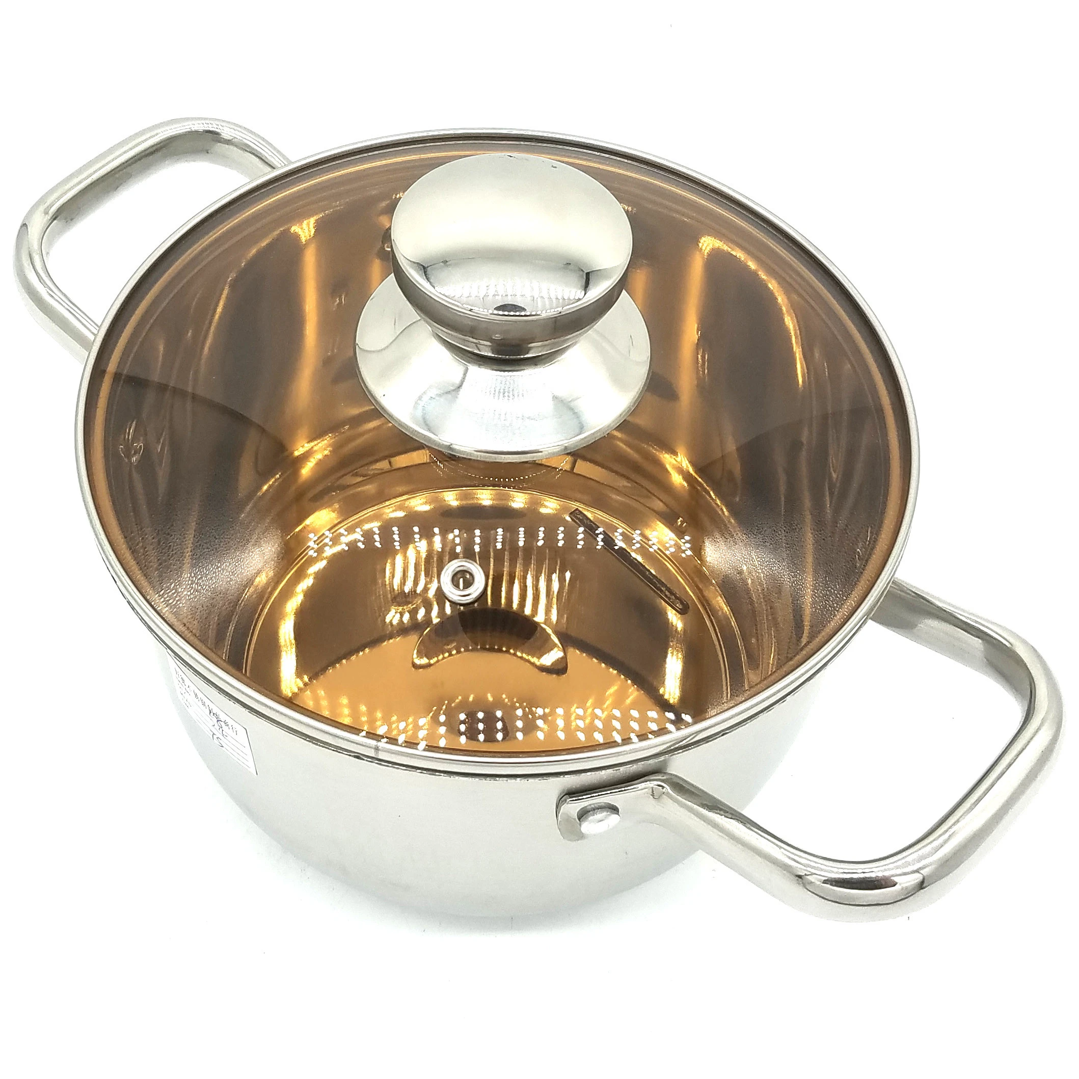 whole sale good quality stainless steel soup pot stock pot with double ears