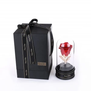 wholes preserved eternal roses in glass dome preserved flower music box