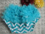 Wholesale baby cotton chevron ruffle bloomers kids baby underwear