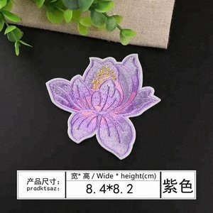 wholesale beautiful iron on flower embroidery patches for clothes and other textile products