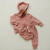 Wholesale Children Clothing Custom 3d embossed French Terry Kids Boys Hoodie Tracksuit Clothing Set