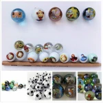 wholesale colored custom printed glass marbles with logo