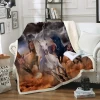 wholesale custom 50 x 60 in sherpa throw 3d printed fleece blanket
