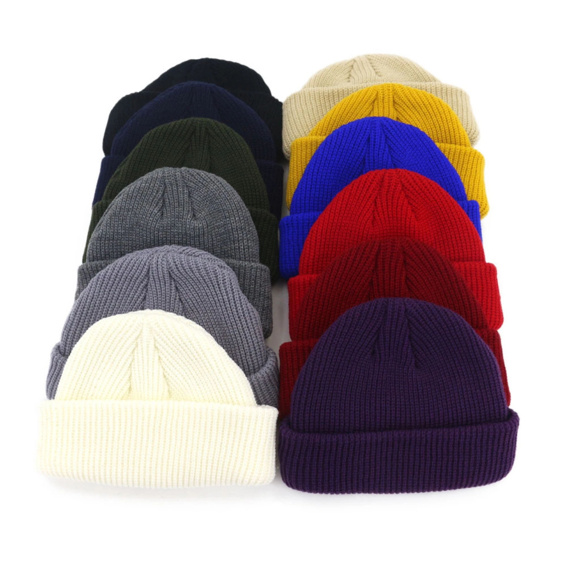 Wholesale Custom Knitted Hats Embroidered Logo Warm Beanie Men Winter Hat