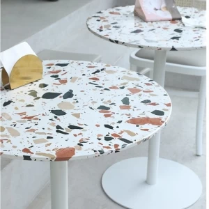 Wholesale European Style Hotel Dining Restaurant Tables  outdoor terrazzo table