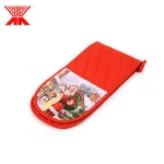 Wholesale heat resistant oven mitt cotton double oven gloves