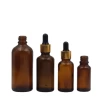 Wholesale high quality empty amber glass essential oil bottle with dropper