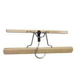 Wholesale hot sell wooden bamboo storage wig holder hair hange Durable Natural wood pant and skirt hanger
