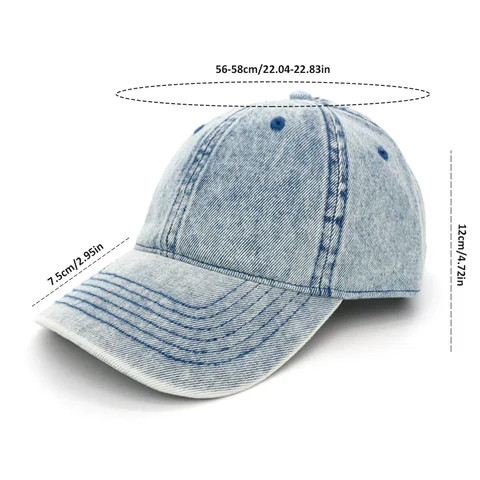 Wholesale Manufacture Custom Logo Washed Cowboy Baseball Cap Quality Men Women Custom Embroidery Logo Vintage Sport Hat Cap