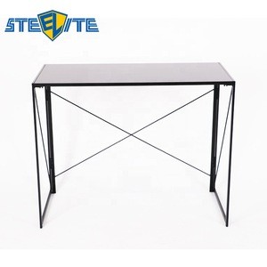 Wholesale Metal Frame Study Writing folding Desk Office Table With Book Shelf