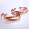 Wholesale Personalized Adjustable Cuff Bracelet Engraved Friendship Bangle Custom Copper Men Jewelry Bracelets