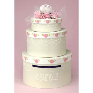 Wholesale pink designs round cylinder square packing for 10 12" inch tiered tall cheese cake paper box with clear window