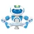 Import wholesale plastic electronic battery operated 360 degrees rotation light projection intelligent toy robot with singing rotating from China