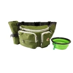 Wholesale Portable Travel Running Pet Dog Training Cat Food Snack Waist Bag With Water Hiking Pouch