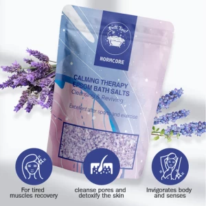 Wholesale Private Label Custom Spa Bath Soak Natural Organic OEM Pink Sea Salt Bag Relax Healing Detox Crystal Epsom Bath Salt