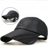 Wholesale retractable hat brim mens daddy sport caps with uv protection pvc window