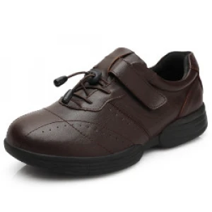 Winter Function Footwear Ladies Flat Running  Men Leather Shoes DW-020-brown leather
