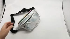 Women fashion outdoor side reflective bag custom fanny pack waist bag oem