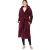 Import Womens Jacquard Bath Robe Girls Ladies Red Cotton Terry Cloth hooded Bathrobe with Two Curved Patch Pockets peignoir femme from China