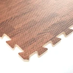 Wood Grain Floor Foam Interlocking Mats Tile 3/8-Inch Thick Flooring Wood Mat