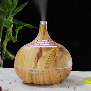 Wood Grain Ultrasonic Cool Mist Whisper Quiet Humidifier Room Portable Difuser Essential Oil Ultimate Aromatherapy Diffuser