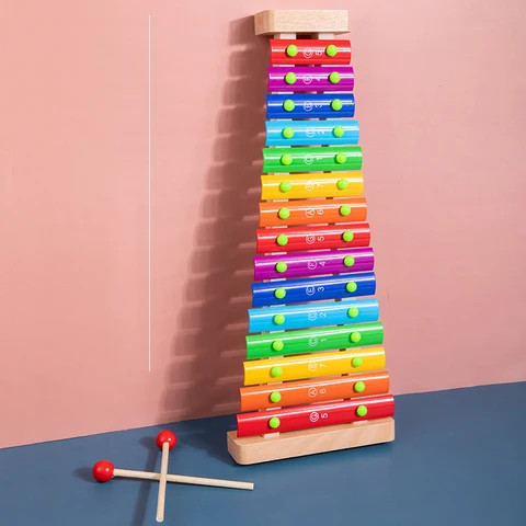 Wood Xylophone Educational Toy Musical Instrument Children Baby Kid  Toy Wooden Frame Professional Xylophone Toys Box