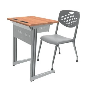 wooden chair and table school furniture classroom study desk wood single double for college students