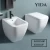 Import YIDA European CE 180mm Ptrap Washdown Wc Toilet Set Back To Wall Hung Toilet from China