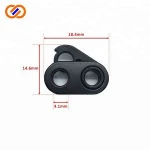 Yongxin manufacturer Alloy Metal Double Hole Cord Lock Toggles Stop Drawstring spring cord stopper for garment