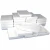 Import Z32WC Jewelry Gift Boxes 3-1/16 x2-1/8 x1 Swirl White Foil Clear-View Lid Cotton Filled Rigid Paperboard Pack of 100 from China