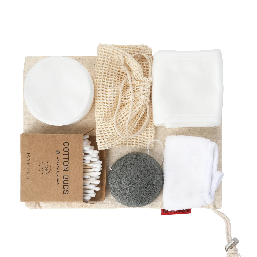 Zero Waste Reusable and washable facial cleansing Rounds Makeup Remover bamboo cotton Pads