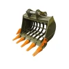 Mini excavator sieve bucket skeleton bucket with teeth