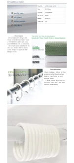Waffle Textured Heavy Duty Thick Fabric Luxury Weighted Polyester Cloth Bath Curtains Waterproof Shower Curtains for Ba