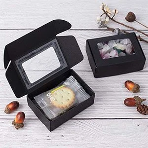 Eco Friendly Empt Food Paper Box Packaging Gift with Transparent Window Storage Boxes
