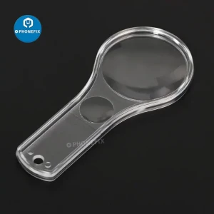100Pcs 25mm Mini  Multi-function Portable Plastic PMMA (acrylic) Toys Magnifier For Student Transparent 5-10X Magnifier