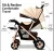 Import Lightweight Baby Stroller, Adjustable Backrest, Sit & Recline Mode, Foldable Infant Pram with Storage Basket from China