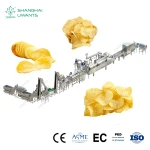 Industrial Continuous Potato Crisps Production Line Complete Turnkey Potato Processing Machinery For Large Snack Plant