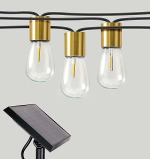 Commercial grade solar LED golden string lights, perfect illumination